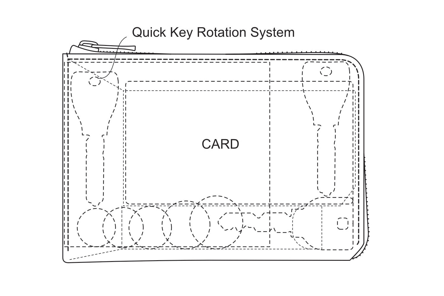 イスキー薄型キーウォレットの構造｜quick_key_rotation_system